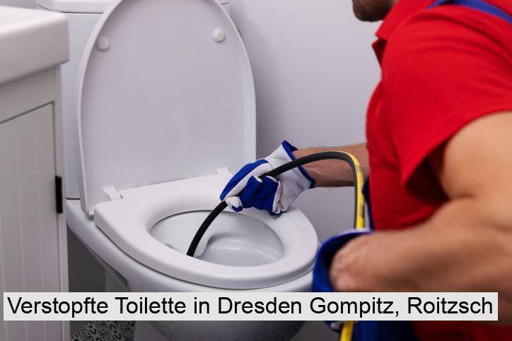 Verstopfte Toilette in Dresden Gompitz, Roitzsch