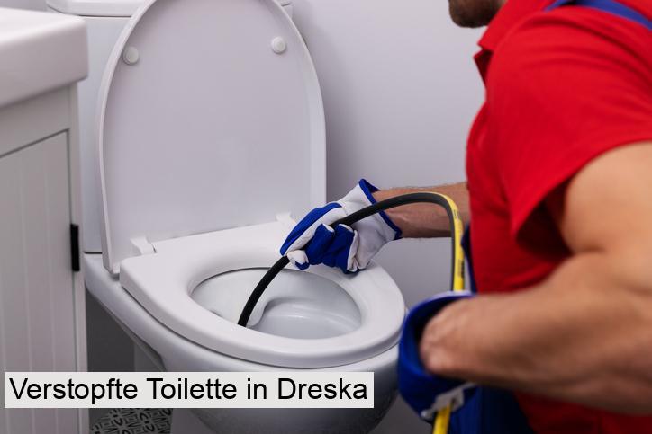 Verstopfte Toilette in Dreska
